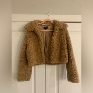 Cropped “faux” Fur Jacket
